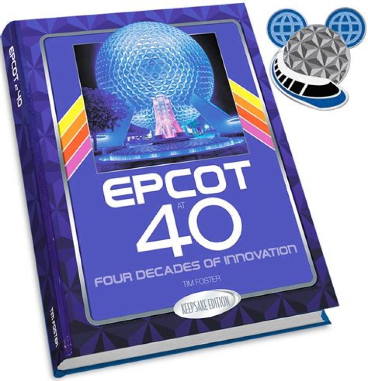 Epcot 40 Year Anniversary Book and Pin
