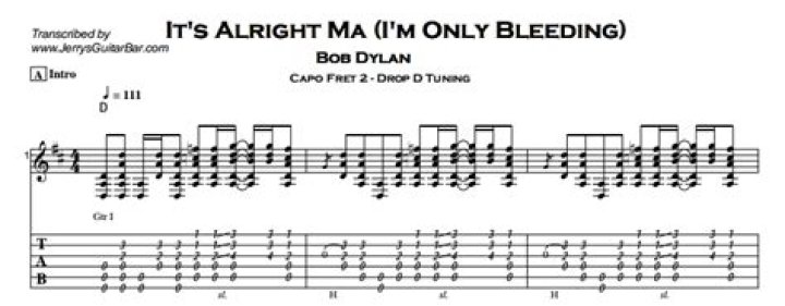 It’s Alright, Ma (I’m Only Bleeding)