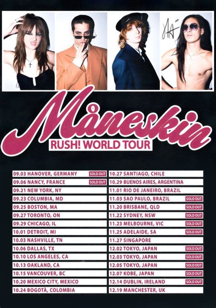 Måneskin Announces The ‘Rush!’ World Tour For 2023