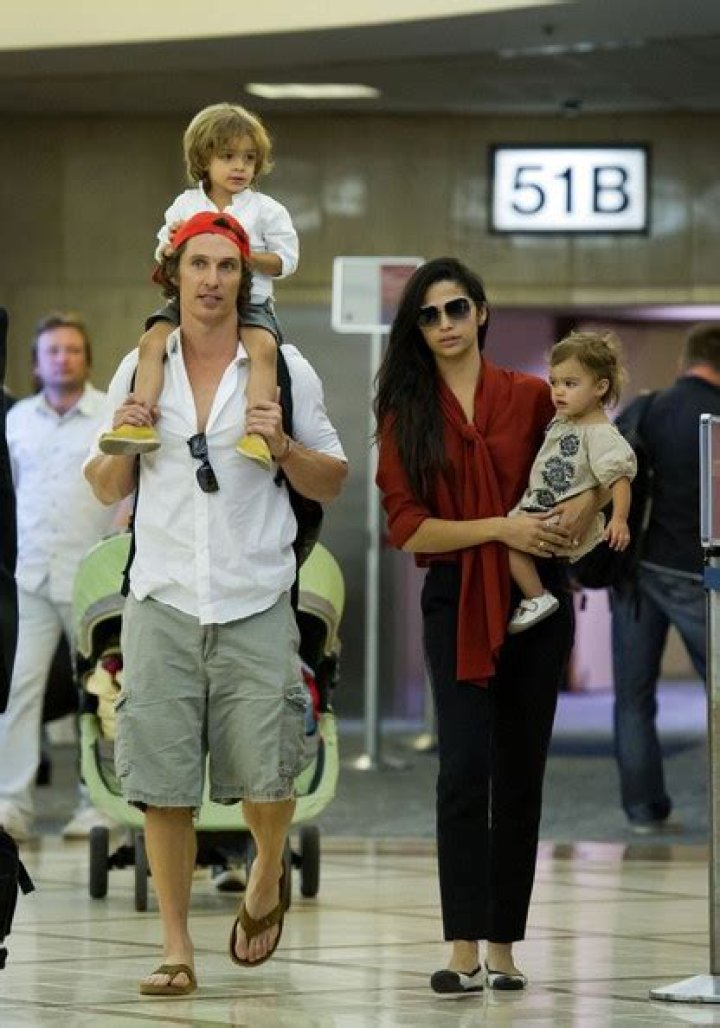 McConaughey-Alves Family Touch Down At LAX
