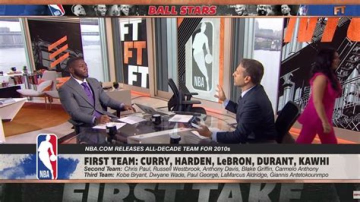 
Molly Qerim walks off the ESPN’s “First Take” set after Max Kellerman shared his thoughts on Kobe Bryant's all-decade ranking