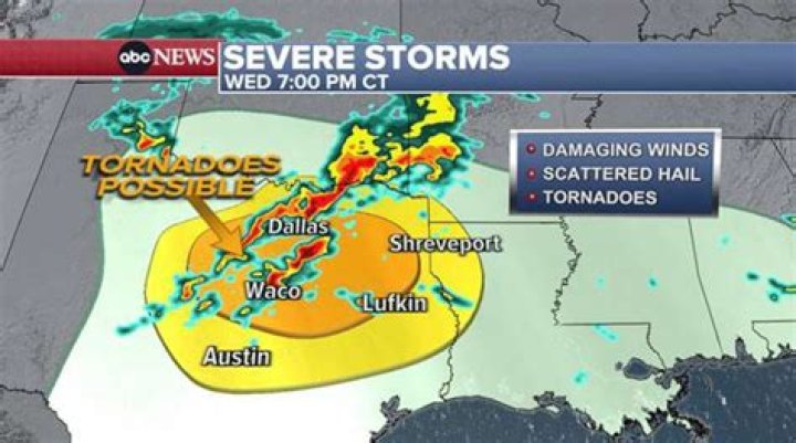 Severe Storms Bringing Tornadoes and "Baseball-Sized Hail" to These Regions