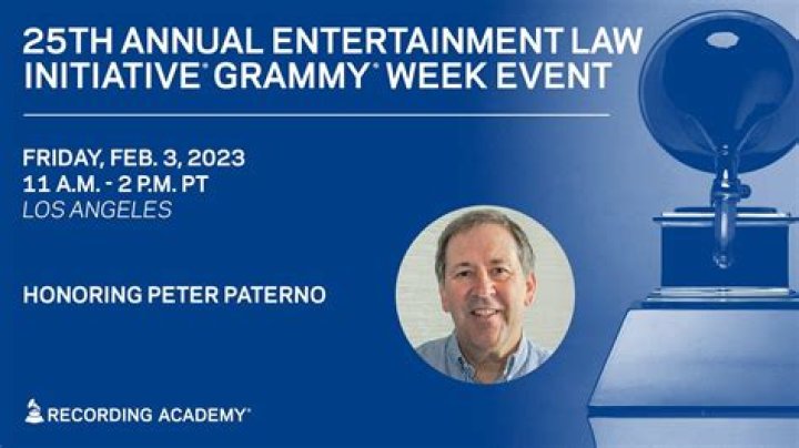 The Recording Academy To Present Peter T. Paterno With The 2023 Entertainment Law Initiative Service Award During Grammy Week