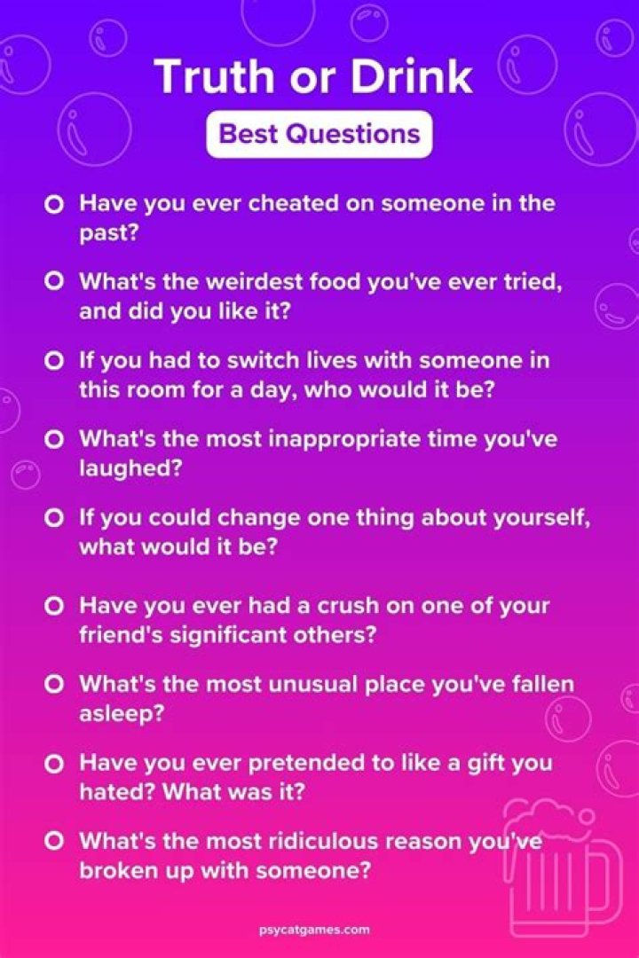191 Truth or Drink Questions for Adults in Need of Some Fun